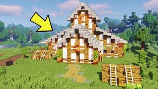 Minecraft Lagerhaus bauen  großes mittelalter Lagerhaus bauen in Minecraft  Tutorial Deutsch [upl. by Llecrup]