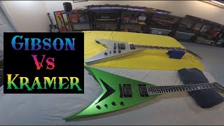 Dave Mustaine Flying V Review and Comparison Gibson USA vs Kramer Vanguard [upl. by Lorianna]