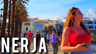 NERJA 🇪🇸 Amazing Old Town Beautiful Views Balcón de Europa Summer 2023 July Costa del Sol Spain 4K [upl. by Notsob]