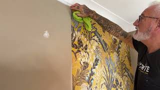 How To Hang The 2nd Sheet Of Wallpaper On A Feature Wall [upl. by Abijah]