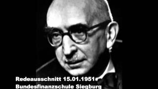 Rede Bundesfinanzminister Fritz Schäffer am 15 Januar 1951 Teil 5 [upl. by Merfe]