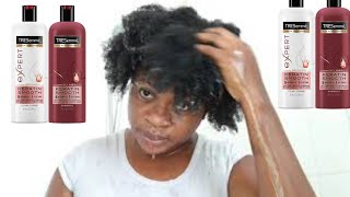 Tresemme keratin smooth shampoo and conditioner review  demo  natural hair [upl. by Milburn]