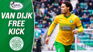 Virgil Van Dijk Scores Sensational FreeKick  SPFL [upl. by Bissell]