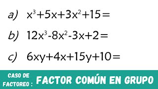 Caso de factoreo FACTOR COMÚN EN GRUPO Profe Daniel [upl. by Ainitsirk]