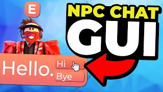 How to Make an NPC CHAT GUI  HowToRoblox [upl. by Nohpets41]