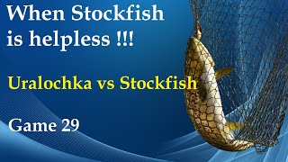 When Stockfish is helpless  Uralochka 341dev1avx512 vs Stockfish 16  Game 29 [upl. by Ecad]