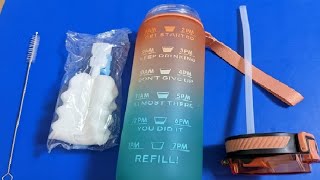 CodiCile Water Bottle with Straw Leakproof Sports Water Bottle Review Quality feel and sturdy flip [upl. by Namilus625]