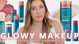 COLORESCIENCE FLEX SPF My Go To Summer Makeup for a HYDRATED amp GLOWY SKIN Using Sunscreen ONLY [upl. by Mommy356]