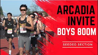 2024 TF  Arcadia Invitational  Boys 800M Seeded Heat [upl. by Rigby]