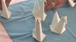 How To Make A Swan Napkin [upl. by Zetrok]