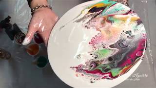 06 TUTORIAL ACRILICOS FLUIDOS Acrylic Pouring EN ESPAÑOL  quotEtereoquot  Flip amp Drag [upl. by Curcio]