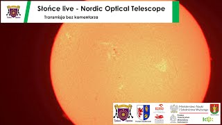 Słońce na żywo bez komentarza  Nordic Optical Telescope La Palma [upl. by Atikal]