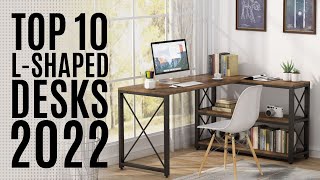 Top 10 Best LShaped Computer Desks of 2022  Corner Office Desk Gaming Desk Writing Table [upl. by Drusus]