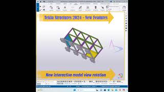 TeklaStructures2024  new features  New interactive model view rotation detailing beginners [upl. by Lyndel]