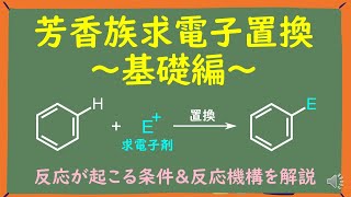 【大学有機化学】芳香族求電子置換の基礎～ベンゼンの臭素化・ニトロ化・スルホン化～ [upl. by Attaynek]