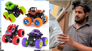 BEST Childrens Toddlers Gift 4WD Monster Truck CarsPush andToy Trucks Friction Powered Cars [upl. by Leonteen739]