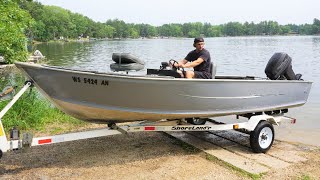 First Ride On 500 Abandoned Fishing Boat Will It Float [upl. by Ecirtaeb]