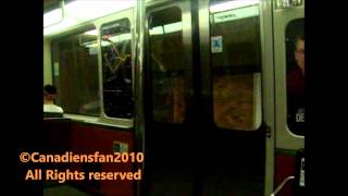 Montreal Metro Bonaventure to LionelGroulx MR73 HD [upl. by Eillime]