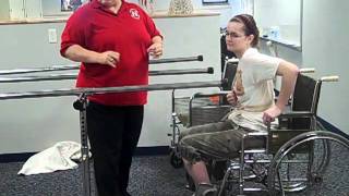 Preambulation parallel bars exercises for hemiplegics [upl. by Ahsital193]