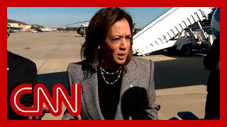 Hear Kamala Harris react to Donald Trump’s rally at MSG [upl. by Adamec488]