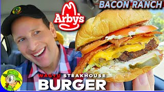 Arbys® 🤠 BACON RANCH WAGYU STEAKHOUSE BURGER Review 🐄🥩 First New Burger Ever 🤯 Peep THIS Out 🕵️‍♂️ [upl. by Atiniuq]