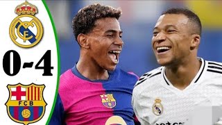 Real Madrid Vs FC Barcelona 04 El Clasico Full highlights Match [upl. by Enyalb]