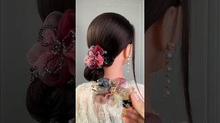 beautiful hair accessories for lower bun style ytshort [upl. by Laro]