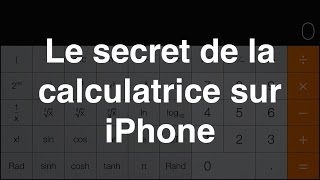 Le secret de la calculatrice sur iPhone [upl. by Obala646]