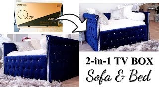 HOW TO USE TV BOXES TO MAKE A 2IN1 SOFA BED WITH STORAGE [upl. by Stearns]