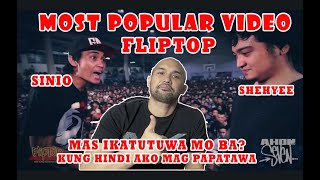 SINIO VS SHEHYEE THE MOST P0PULAR VIDEO OF FLIPTOP [upl. by Strang]