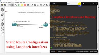 Creating loopback interface and configuring static route  GNS3 Lab  Technical Hakim [upl. by Iman]