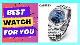 CADISEN Mens Mechanical Watches Luxury Meteorite Dial Automatic Watch [upl. by Ahsemat]