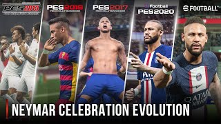 Neymar Celebration Evolution In PES  13  23  4K 60FPS [upl. by Robena]