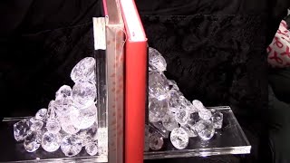 DIY Glam Crystal Diamond Bookends ZGallerie and Hayneedle Inspired glambookends [upl. by Ringe]