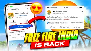 KHUSH HOJAO 😃 FREE FIRE INDIA IS BACK 😱 LAUNCHING SOON  Garena Free Fire [upl. by Onivag]