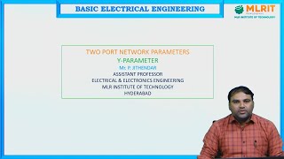 LEC14 Basic Electrical Engineering Two Port Network Parameters Y Para Meter by Mr P Jithendar [upl. by Bullough]