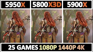 New Ryzen 7 5800X3D vs Ryzen 9 5950X vs 5900X  Tested 25 Games [upl. by Llenoj837]