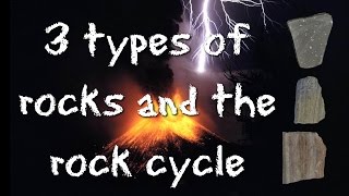 3 Types of Rocks and the Rock Cycle Igneous Sedimentary Metamorphic  FreeSchool [upl. by Aivatan]