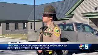 VSPs Michelle Archer named Officer of the Month for saving girl from icy pond [upl. by Kristianson876]