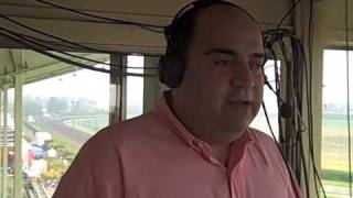 Interview with track announcer Frank Mirahmadi in his booth Big Fresno Fair 101709 [upl. by Enhpad]