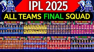 IPL 2025  All Teams Squad  All 10 Teams Squad IPL 2025  IPL All Teams Players  IPL 2025 Auction [upl. by Dafna]