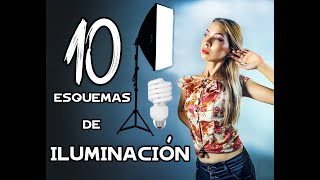 10 Esquemas de Iluminación en estudio  Luz continua [upl. by Bitthia]