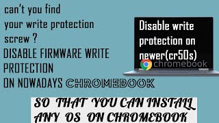 DISABLE FIRMWARE WRITE PROTECTION ON CR50 CHROMEBOOKSnewer [upl. by Lleraj]