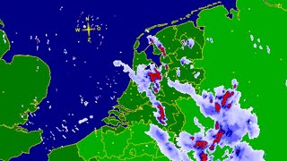 Buienradar timelapse onweer  26 27 28 amp 29 juli 2008  Onstabiele dagen [upl. by Tanney]