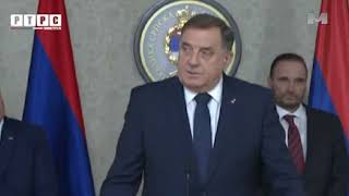 Uvjeren sam u oslobađajuću presudu – izjavio Dodik [upl. by Bonine]