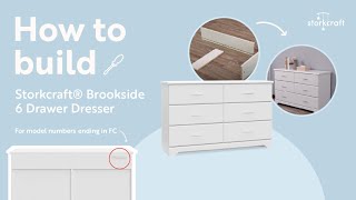 HOW TO BUILD STORKCRAFT BROOKSIDE 6 DRAWER DRESSER  Assembly Video for Model Numbers quotFCquot [upl. by Cramer]