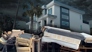 After Hurricane Helene Dunedin Florida Furniture Totally Destroyed Flooded 4K Live Cam Tampa Bay [upl. by Rimhsak244]