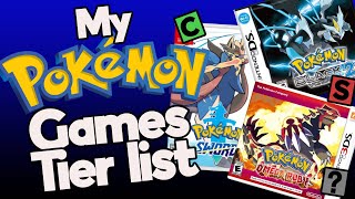 My Pokemon Games Tier List [upl. by Enyaw]