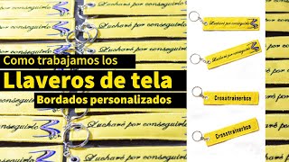 🟢07👉 COMO BORDAMOS Y PERSONALIZAMOS LOS LLAVEROS DE TELA🟢 [upl. by Eyak]