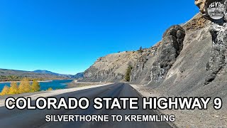 4K Colorado State Highway 9  Silverthorne to Kremmling  Fall CO Drive  KillNFuel [upl. by Sasnak776]